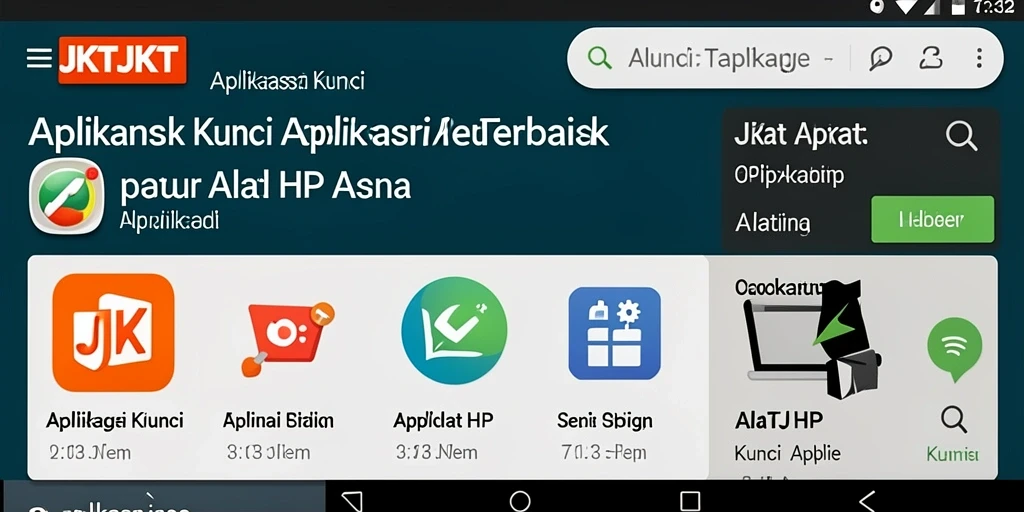 Antarmuka JKTJKT yang sederhana dan fungsional untuk kunci aplikasi.