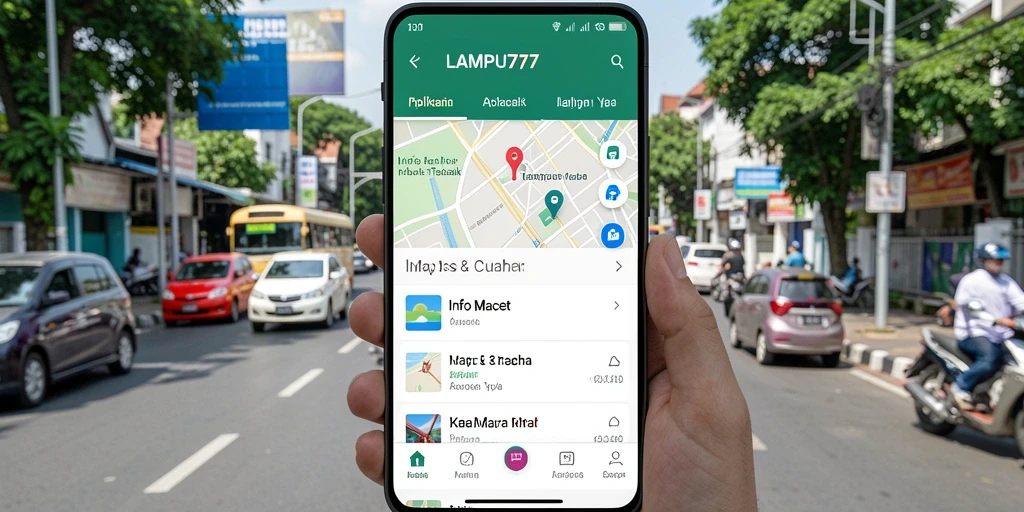 Tampilan antarmuka LAMPU777 yang informatif untuk memantau kondisi lalu lintas.