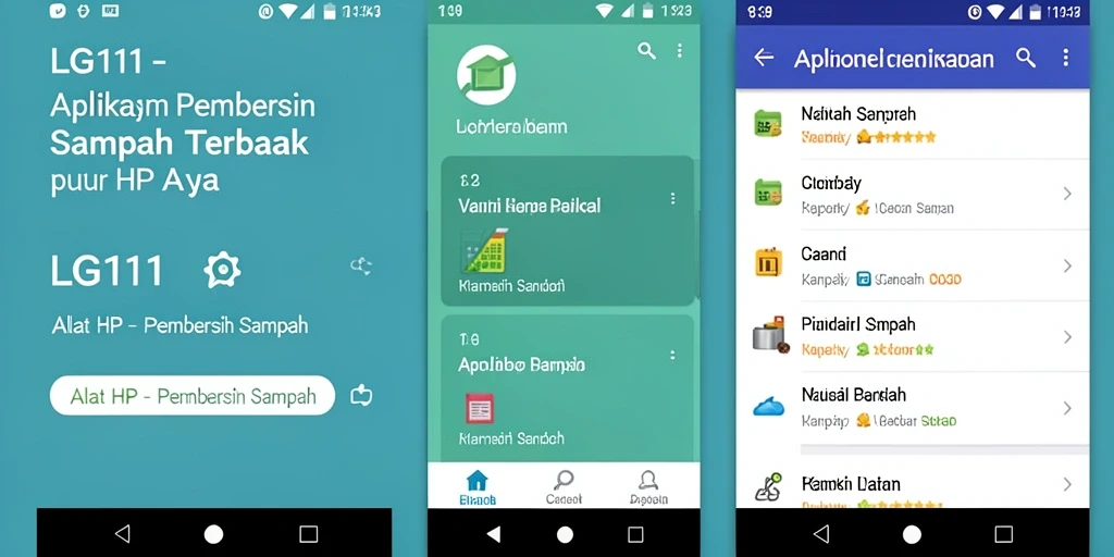 Antarmuka LG111 dengan fitur pembersihan sampah yang sederhana.