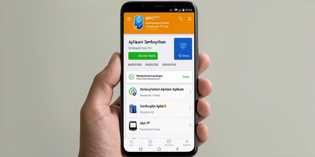 Antarmuka MPO777 yang sederhana dan fungsional untuk menyembunyikan aplikasi.