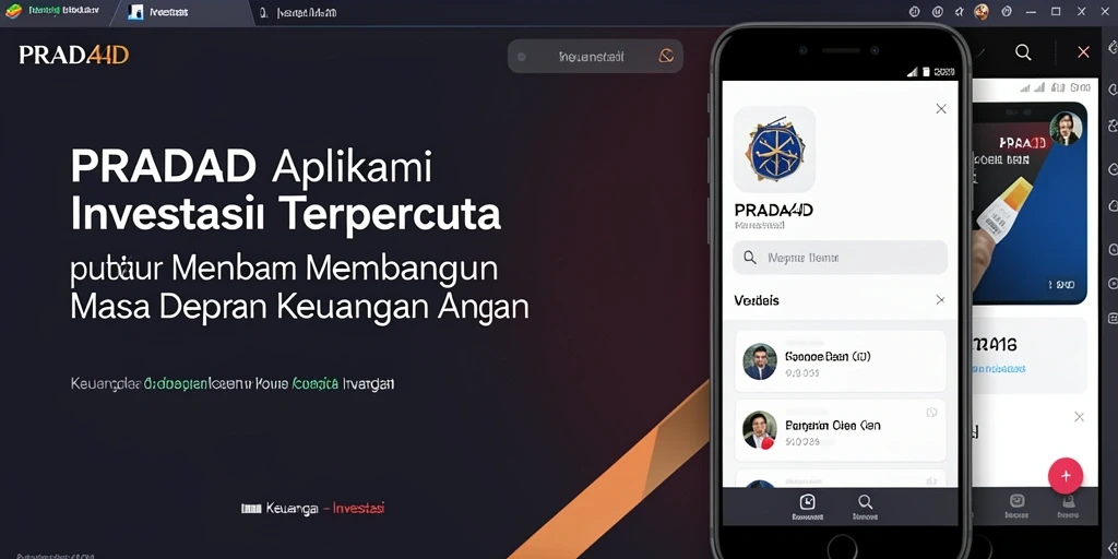 Tampilan antarmuka aplikasi PRADA4D untuk investasi yang user-friendly.