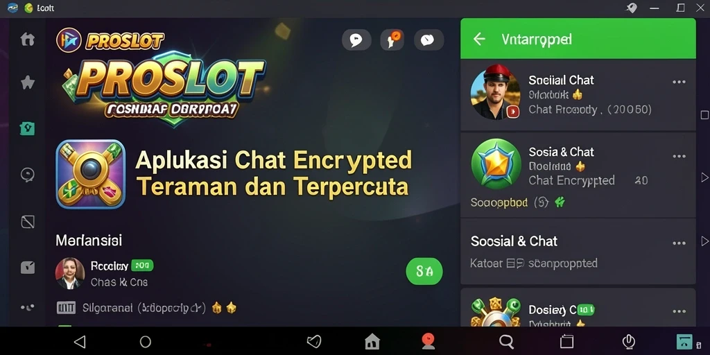 Antarmuka aplikasi PROSLOT yang user-friendly untuk Chat Encrypted.