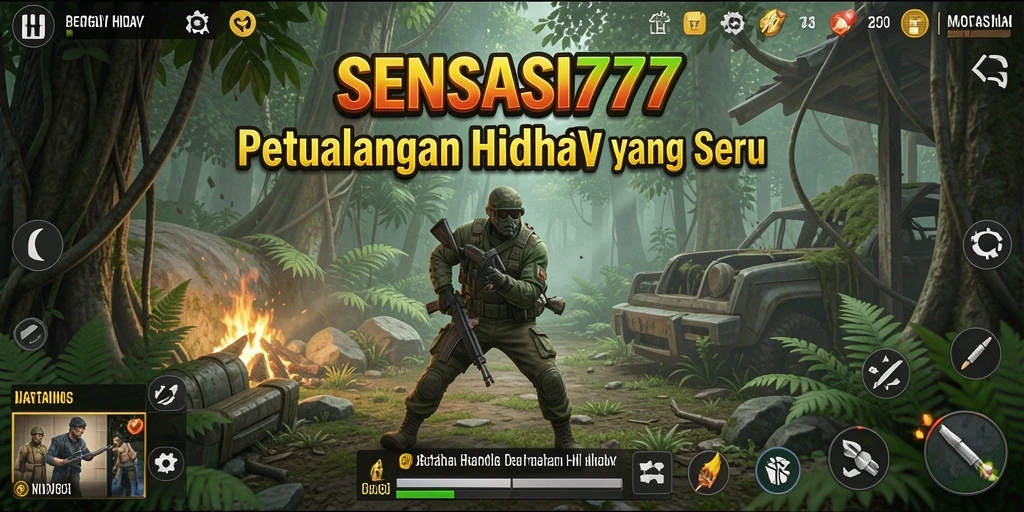 Antarmuka menarik yang menampilkan fitur survival dalam SENSASI777.