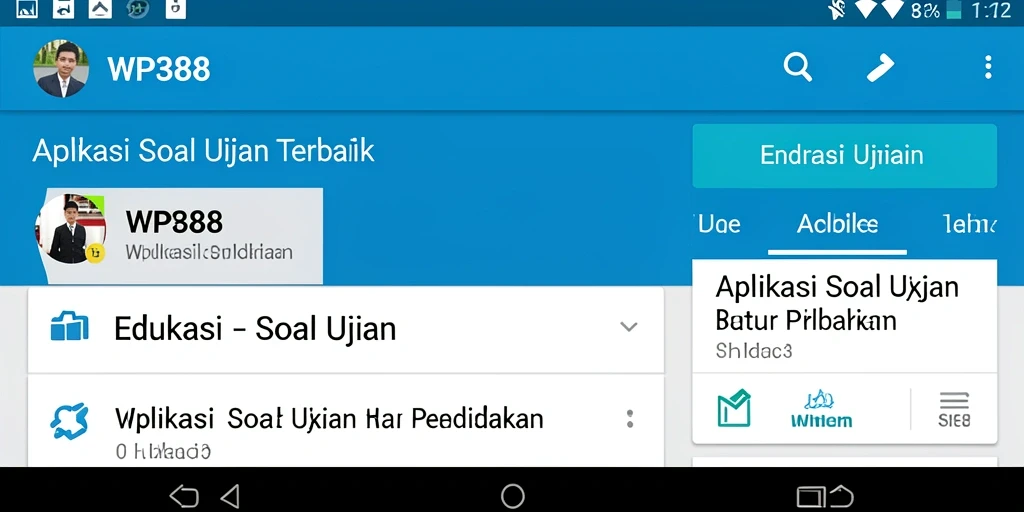 Antarmuka WP888 yang intuitif untuk latihan Soal Ujian.